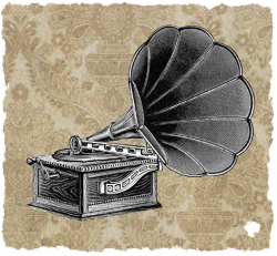 Vintage gramophone. Researching novels by Ruth Wade / BK Duncan