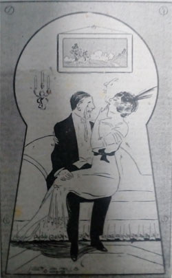 1913 cartoon. Sitting it out. Ruth Wade 