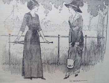 1914 cartoon. Shabby treatment. Ruth Wade