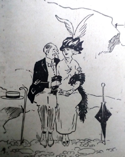 1913 Both Awkward cartoon. Ruth Wade