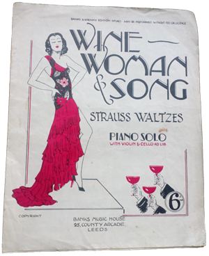 Wine Women & Song original music sheet