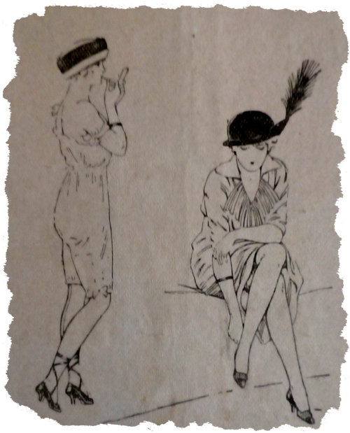 Flappers from 1913 periodical. Ruth Wade