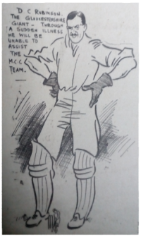 Cricketer Douglas Robinson. 1913