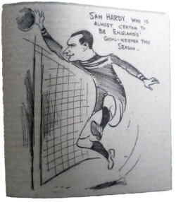 Goalie Sam Hardy. 1913