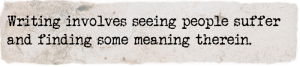 Words on writing. Quotation by Anne Lamot. The deep stuff from Ruth Wade