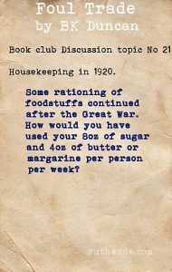 Foul Trade book club discussion topics: 21 housekeeping in 1920