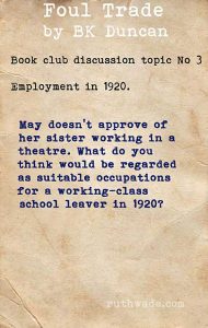 Foul Trade book club discussion topics: 3 employment in 1920