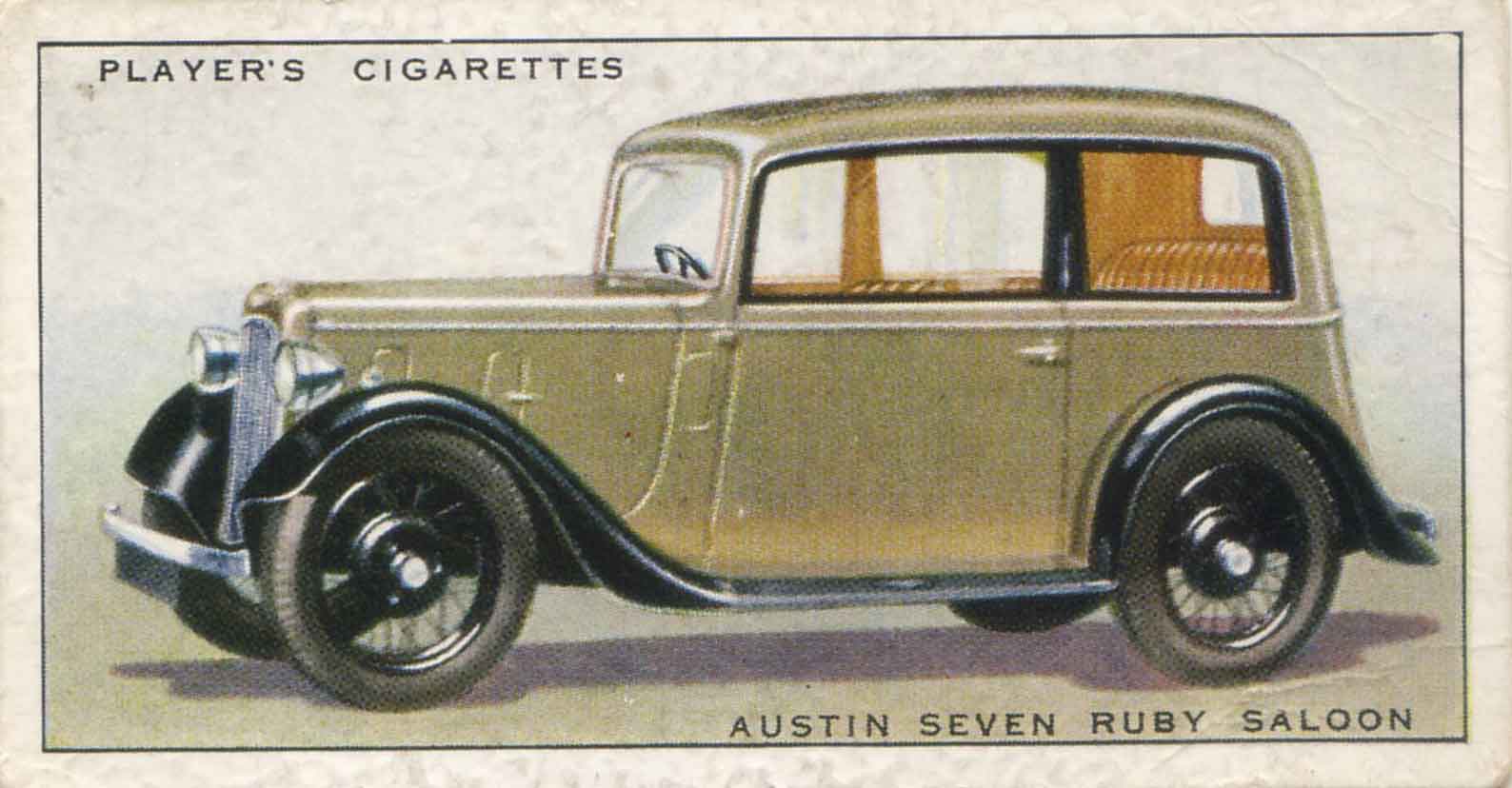 Austin Seven Ruby. 1937 cigarette card.