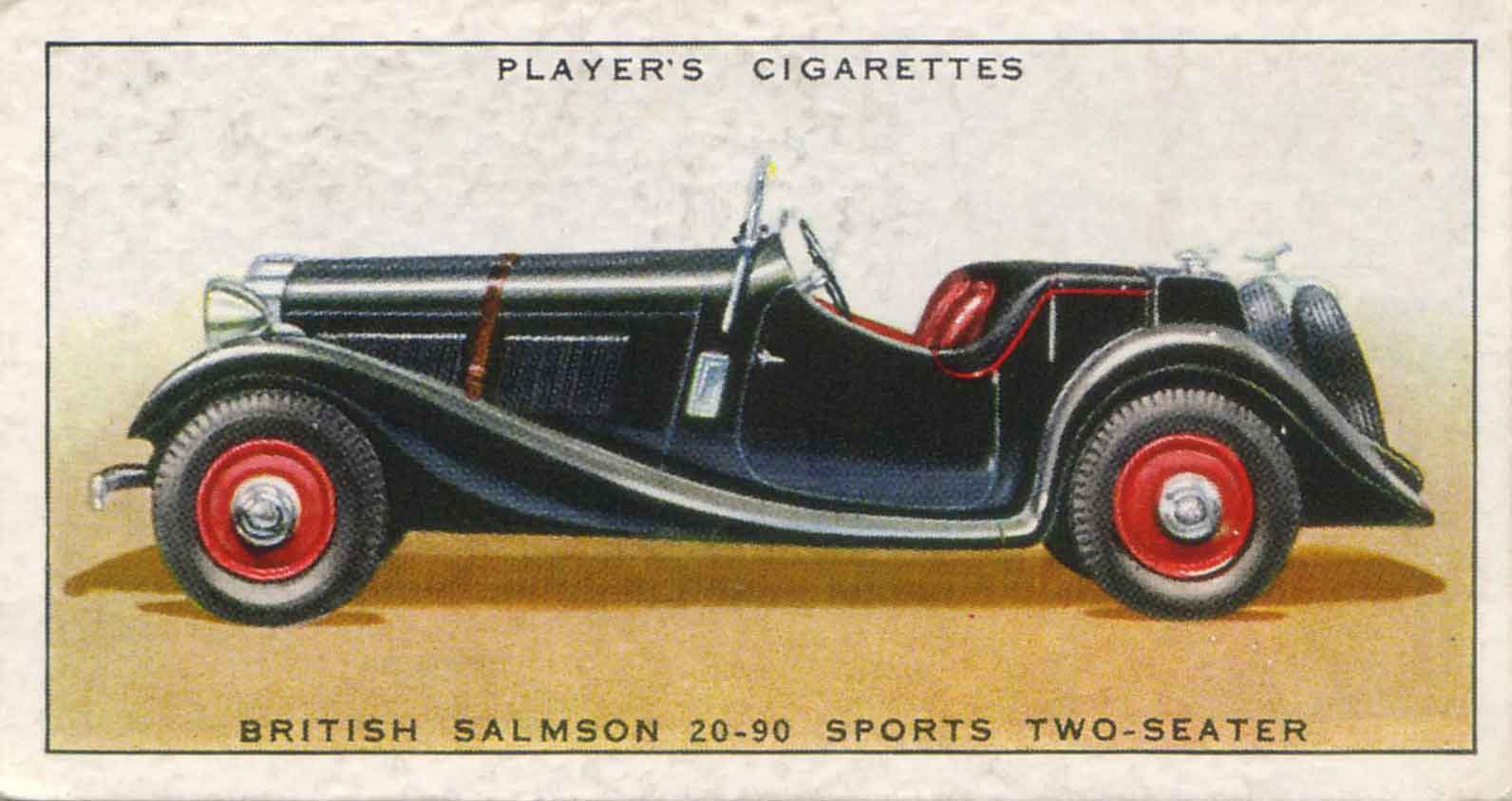 British Salmson 20/90. 1937 cigarette card.