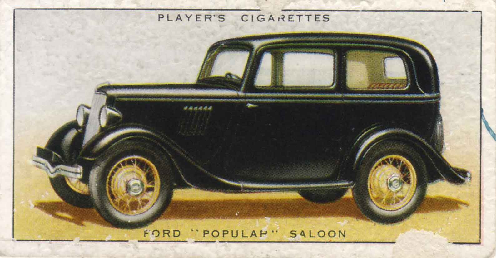 Ford "Popular" Saloon. 1937 cigarette card.