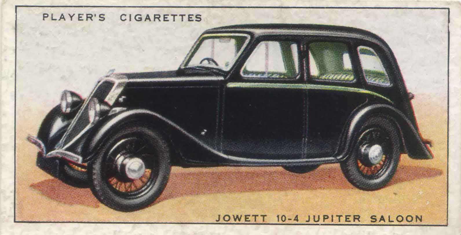 Jowlett 10-4 Jupiter Saloon. 1937 cigarette card.