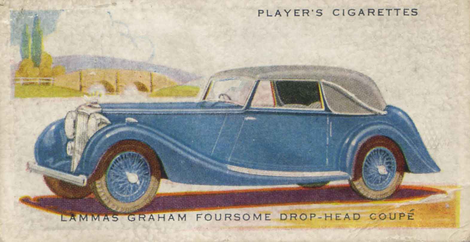 Lammas Graham Foursome Drop-Head Coupé. 1937 cigarette card.