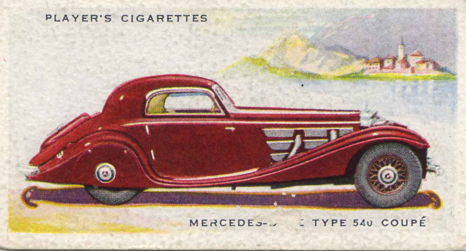 Mercedes C-Type Coupé. 1937 cigarette card.