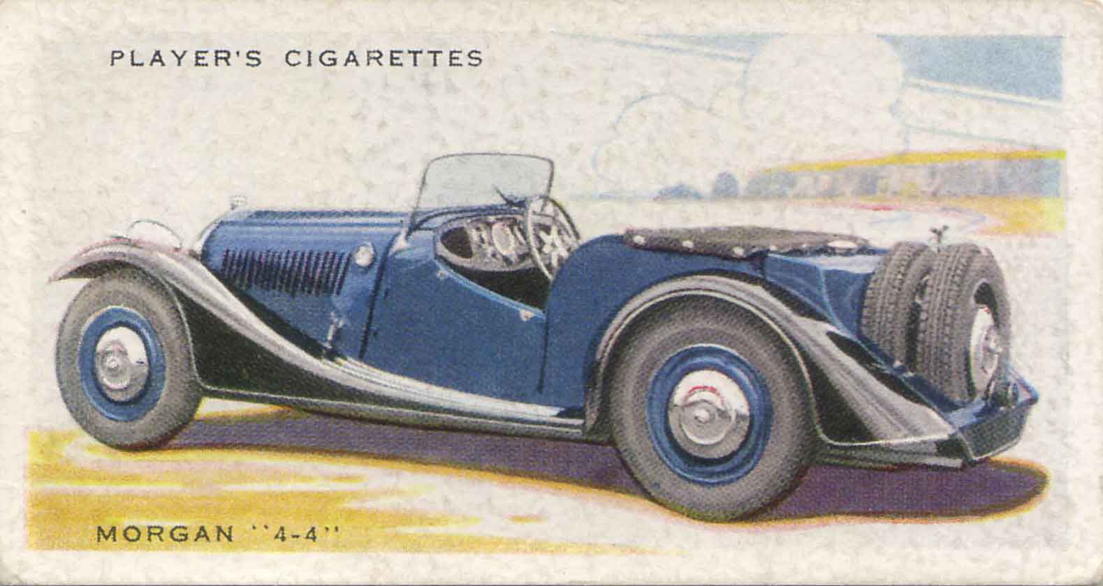 Morgan 4-4. 1937 cigarette card.