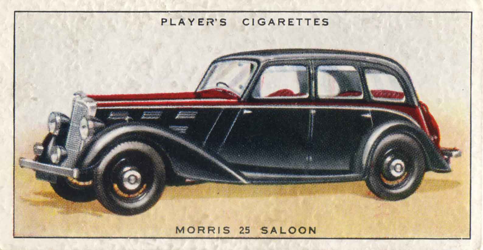 Morris 25 Saloon. 1937 cigarette card.