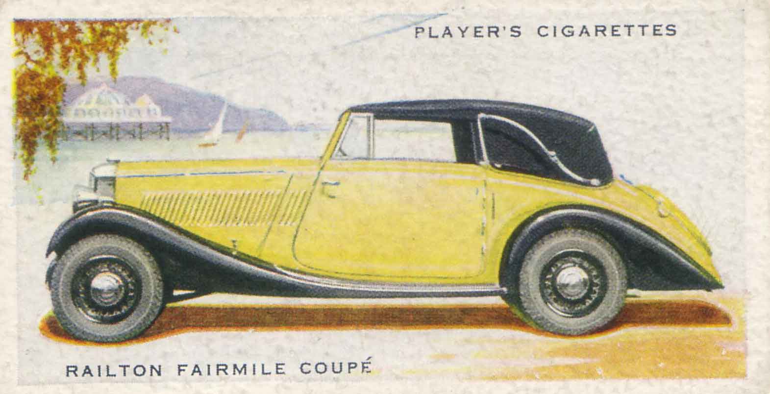 Railton Fairmile Coupé. 1937 cigarette card.