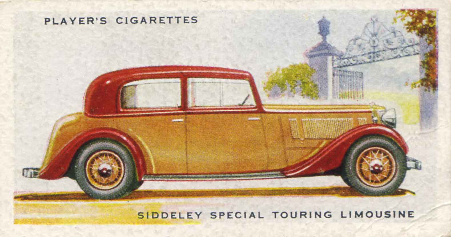Siddeley Special Touring Limousine. 1937 cigarette card.