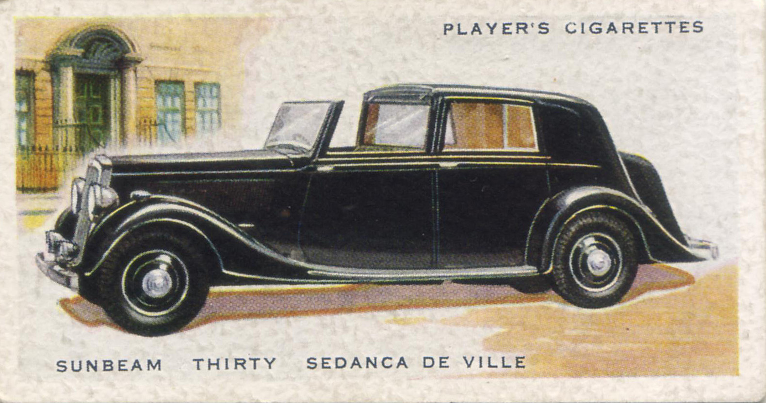 Sunbeam Sedanca De Ville. 1937 cigarette card.